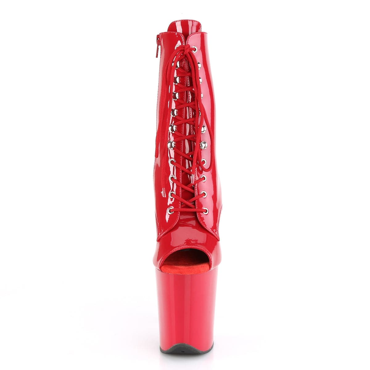 FLAMINGO-1021 Red Patent/Red Ankle Boot Pleaser US Size (Women's): 5