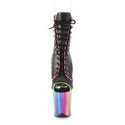 FLAMINGO-1021RC-02 Black Patent/Rainbow Chrome Ankle Boot Pleaser US Size (Women's): 5