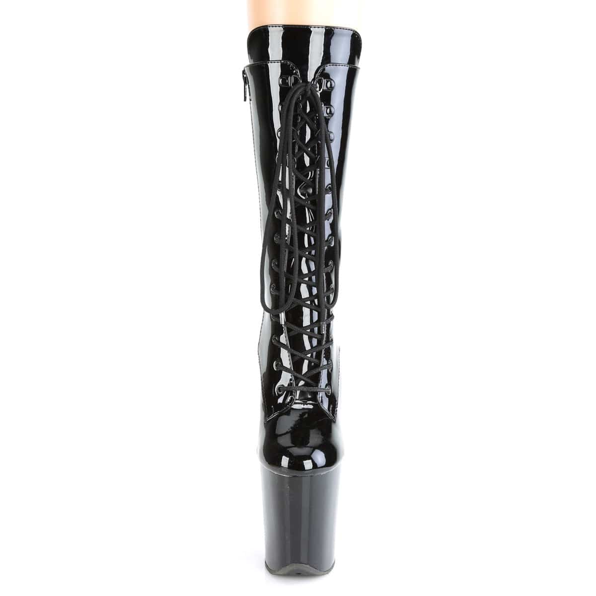 FLAMINGO-1050 Black Patent/Black Mid-Calf Boot Pleaser US Size (Women's): 5