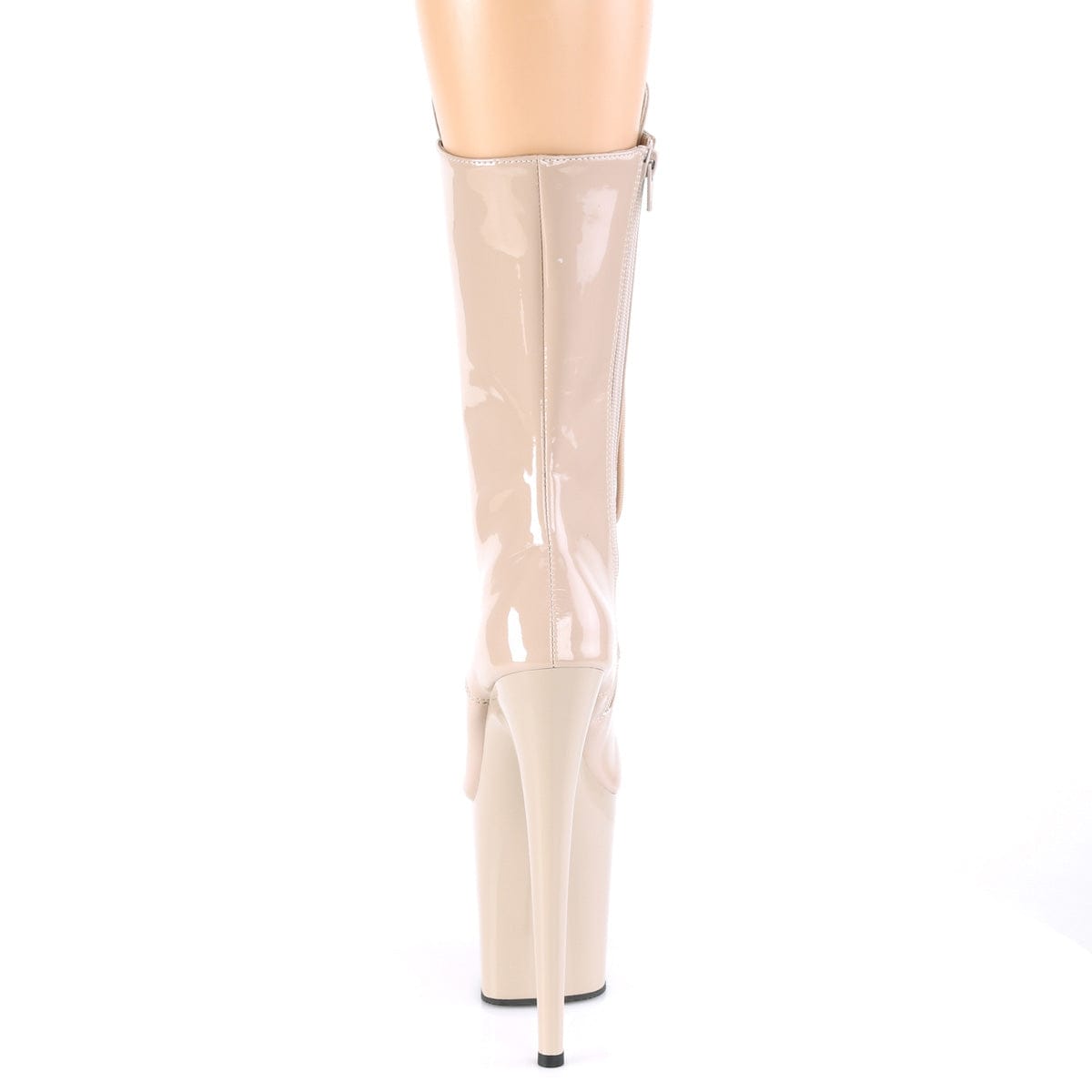 FLAMINGO-1050 Nude Patent/Nude Mid-Calf Boot Pleaser US Size (Women's): 5
