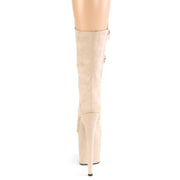 FLAMINGO-1050FS Beige Faux Suede/Beige Faux Suede Mid-Calf Boot Pleaser US Size (Women's): 5
