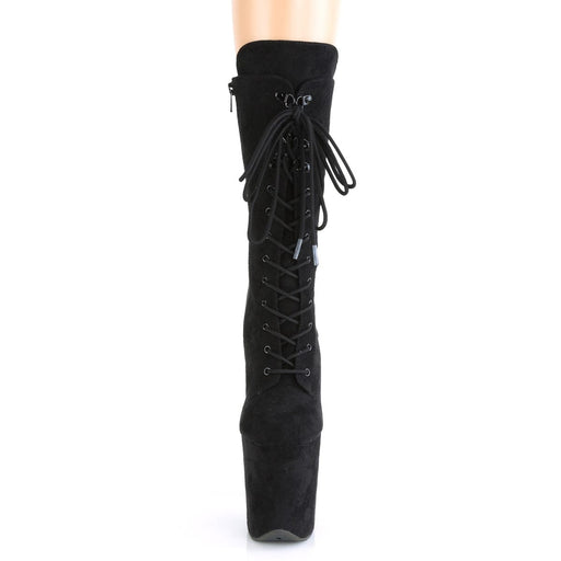 FLAMINGO-1050FS Black Faux Suede/Black Faux Suede Mid-Calf Boot Pleaser US Size (Women's): 5