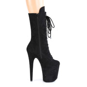 FLAMINGO-1050FS Black Faux Suede/Black Faux Suede Mid-Calf Boot Pleaser US Size (Women's): 5
