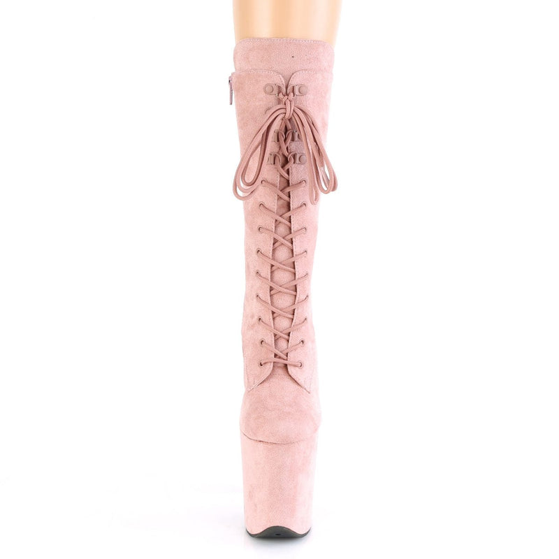 FLAMINGO-1050FS Dusty Blush F. Suede/Dusty Blush F.Suede Mid-Calf Boot Pleaser US Size (Women's): 5