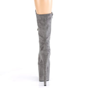 FLAMINGO-1050FS Grey Faux Suede/Grey Faux Suede Mid-Calf Boot Pleaser US Size (Women's): 5