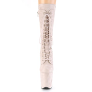 FLAMINGO-1050FS Nude Faux Suede/Nude Faux Suede Mid-Calf Boot Pleaser US Size (Women's): 5