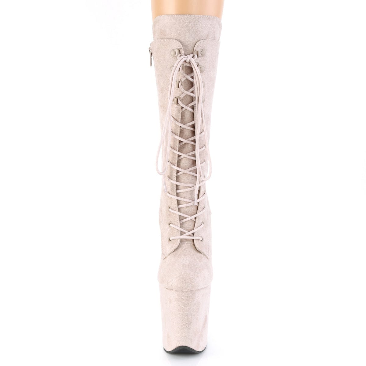 FLAMINGO-1050FS Nude Faux Suede/Nude Faux Suede Mid-Calf Boot Pleaser US Size (Women's): 5