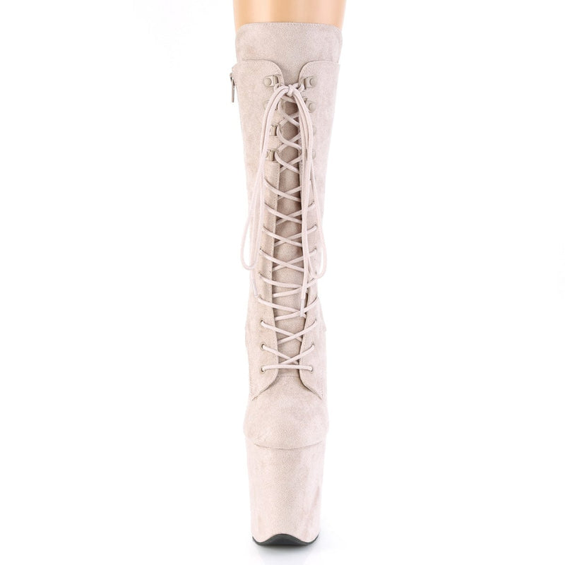 FLAMINGO-1050FS Nude Faux Suede/Nude Faux Suede Mid-Calf Boot Pleaser US Size (Women's): 5