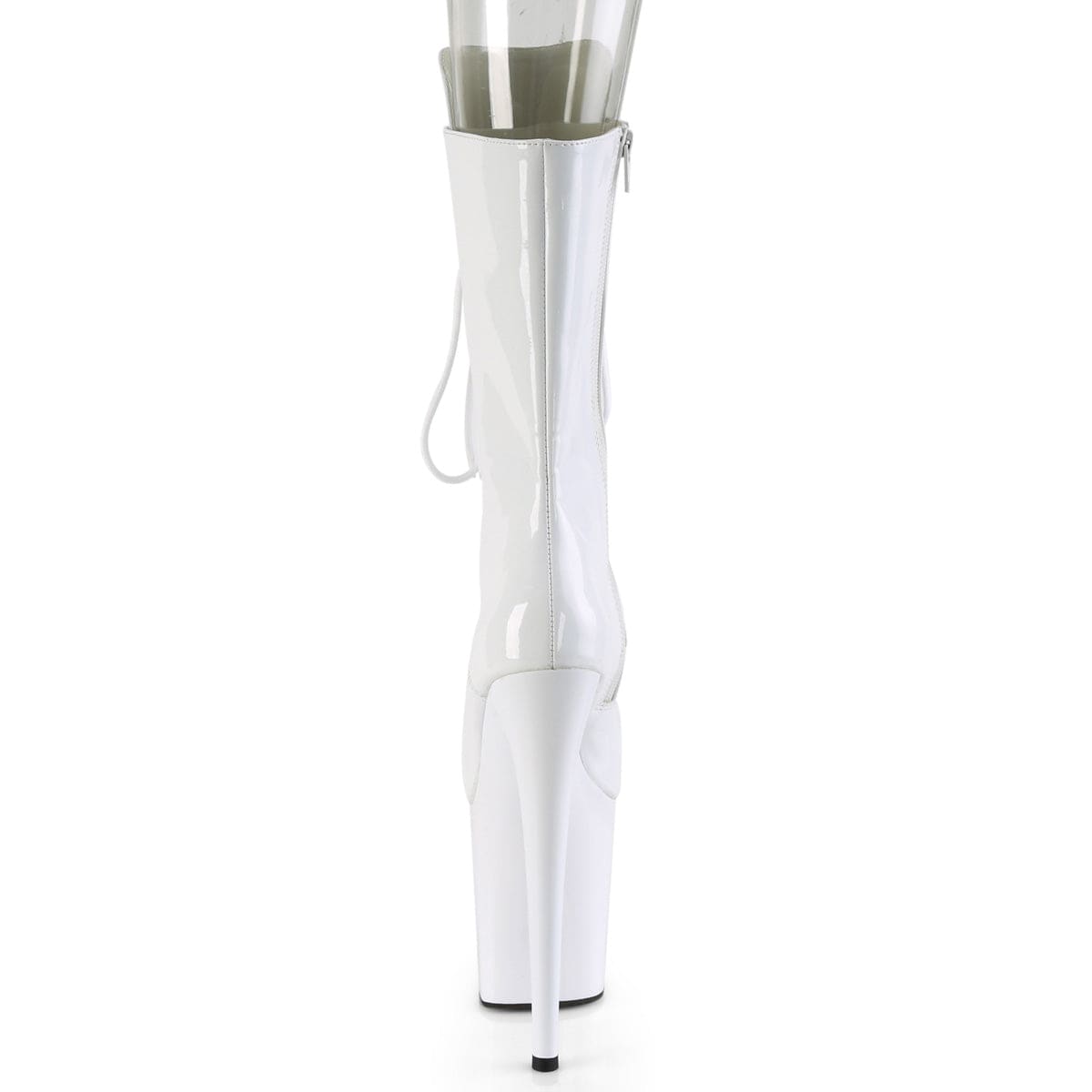 FLAMINGO-1051 White Patent/White Mid-Calf Boot Pleaser US Size (Women's): 5