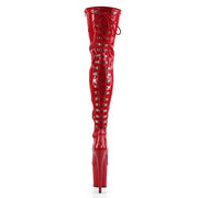 FLAMINGO-3063 Red Stretch Patent/Red Thigh Boot Pleaser US Size (Women's): 6
