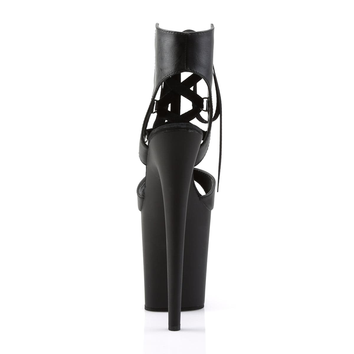 FLAMINGO-800-14 Black Faux Leather/Black Matte Platform Sandal Pleaser US Size (Women's): 5