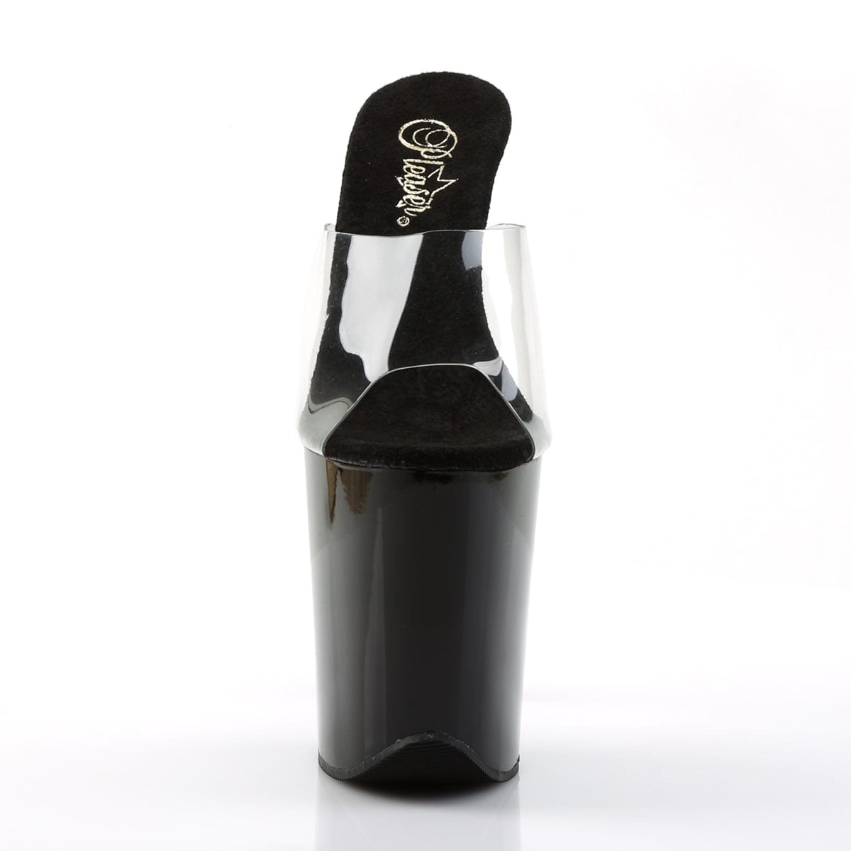 FLAMINGO-801 Clear/Black Slide Pleaser US Size (Women's): 5