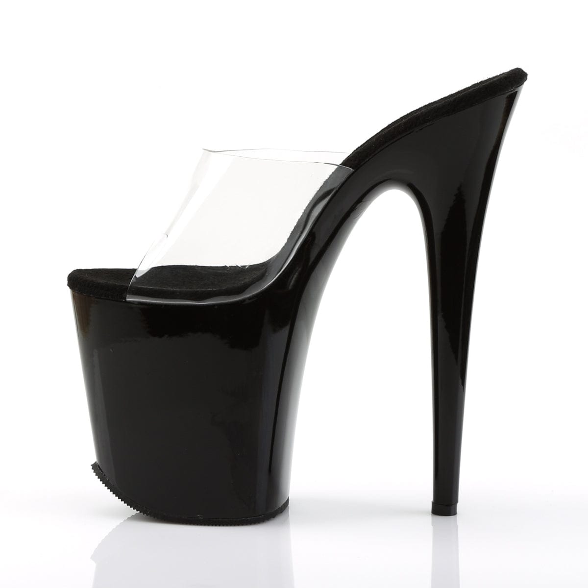 FLAMINGO-801 Clear/Black Slide Pleaser US Size (Women's): 5