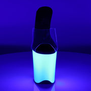 FLAMINGO-801UV Clear/Neon White Slide Pleaser US Size (Women's): 5