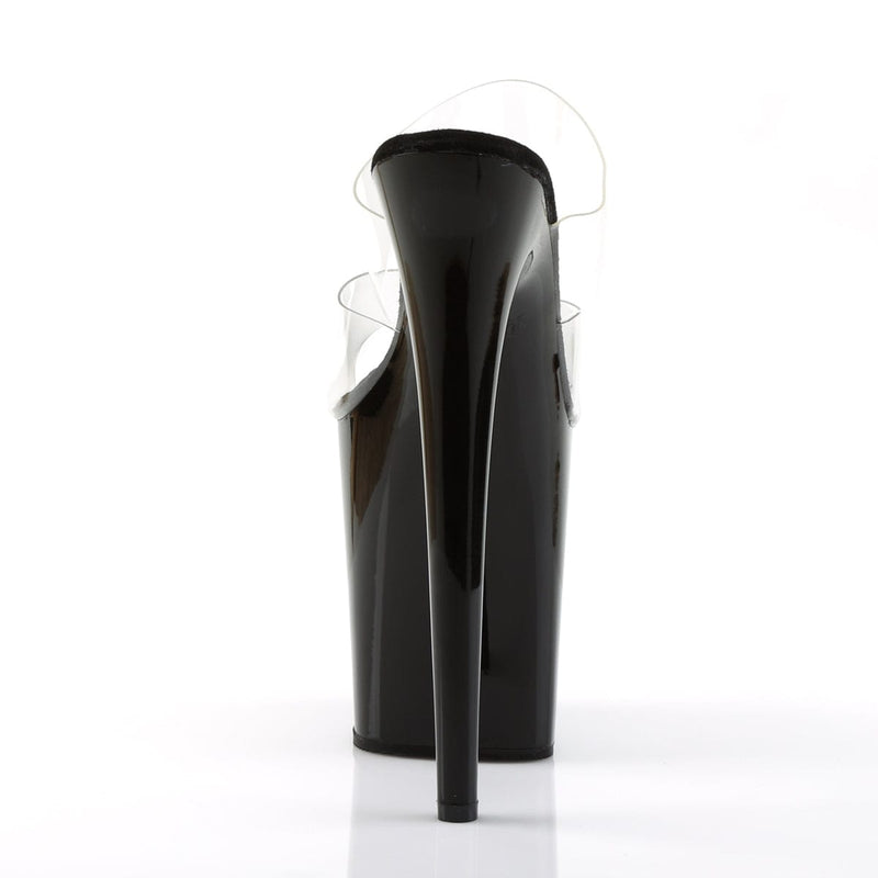 FLAMINGO-802 Clear/Black Slide Pleaser US Size (Women's): 5