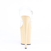 FLAMINGO-808 Clear/Cream Platform Sandal Pleaser US Size (Women's): 5