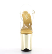 FLAMINGO-808 Clear/Gold Chrome Platform Sandal Pleaser US Size (Women's): 5