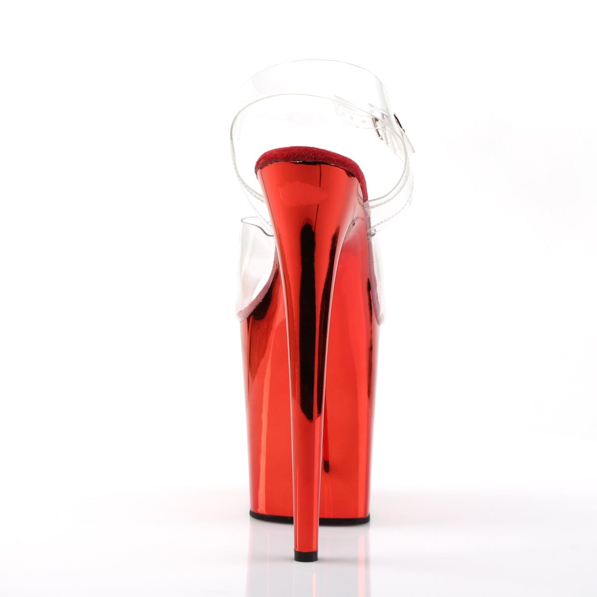 FLAMINGO-808 Clear/Red Chrome Platform Sandal Pleaser US Size (Women's): 5