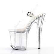 FLAMINGO-808MMG Clear/Clear Platform Sandal Pleaser US Size (Women's): 5