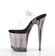 FLAMINGO-808T Clear/Smoke Tinted Platform Sandal Pleaser US Size (Women's): 5
