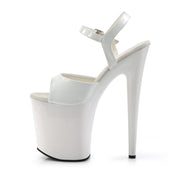 FLAMINGO-809 White Patent/White Platform Sandal Pleaser US Size (Women's): 5