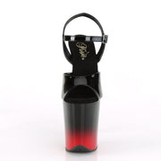 FLAMINGO-809BR-H Black Patent/Black-Red Platform Sandal Pleaser US Size (Women's): 5