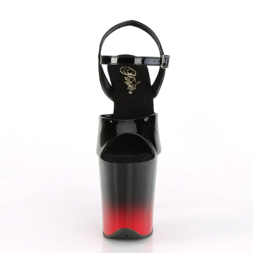 FLAMINGO-809BR-H Black Patent/Black-Red Platform Sandal Pleaser US Size (Women's): 5