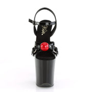 FLAMINGO-809GB Black Patent/Black Platform Sandal Pleaser US Size (Women's): 5