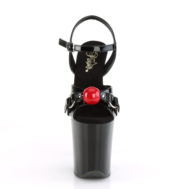 FLAMINGO-809GB Black Patent/Black Platform Sandal Pleaser US Size (Women's): 5