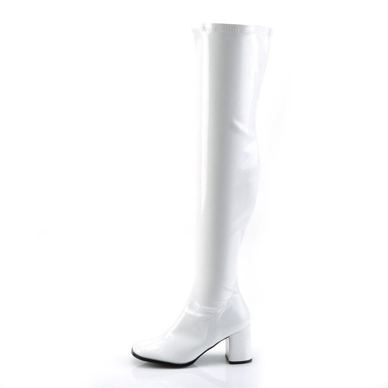 GOGO-3000 White Stretch Patent CURRENT Funtasma US Size (Women's): 5