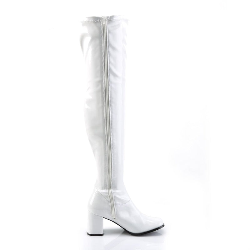 GOGO-3000 White Stretch Patent CURRENT Funtasma US Size (Women's): 5
