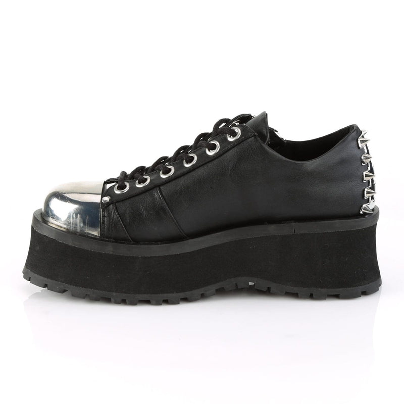 GRAVEDIGGER-04 Black Vegan Leather Shoe Demonia US Size (Unisex/Men's): 4