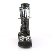 GRAVEDIGGER-250 Black Vegan Leather Mid-Calf Boot Demonia US Size (Unisex/Men's): 4