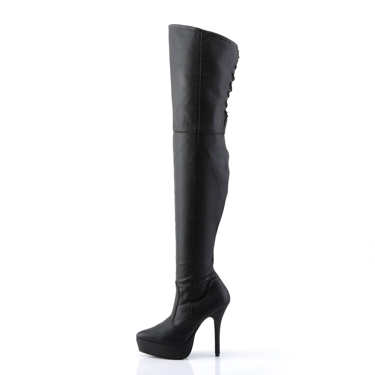 INDULGE-3011 Black Leather (P) CURRENT Devious US Size (Women's): 6