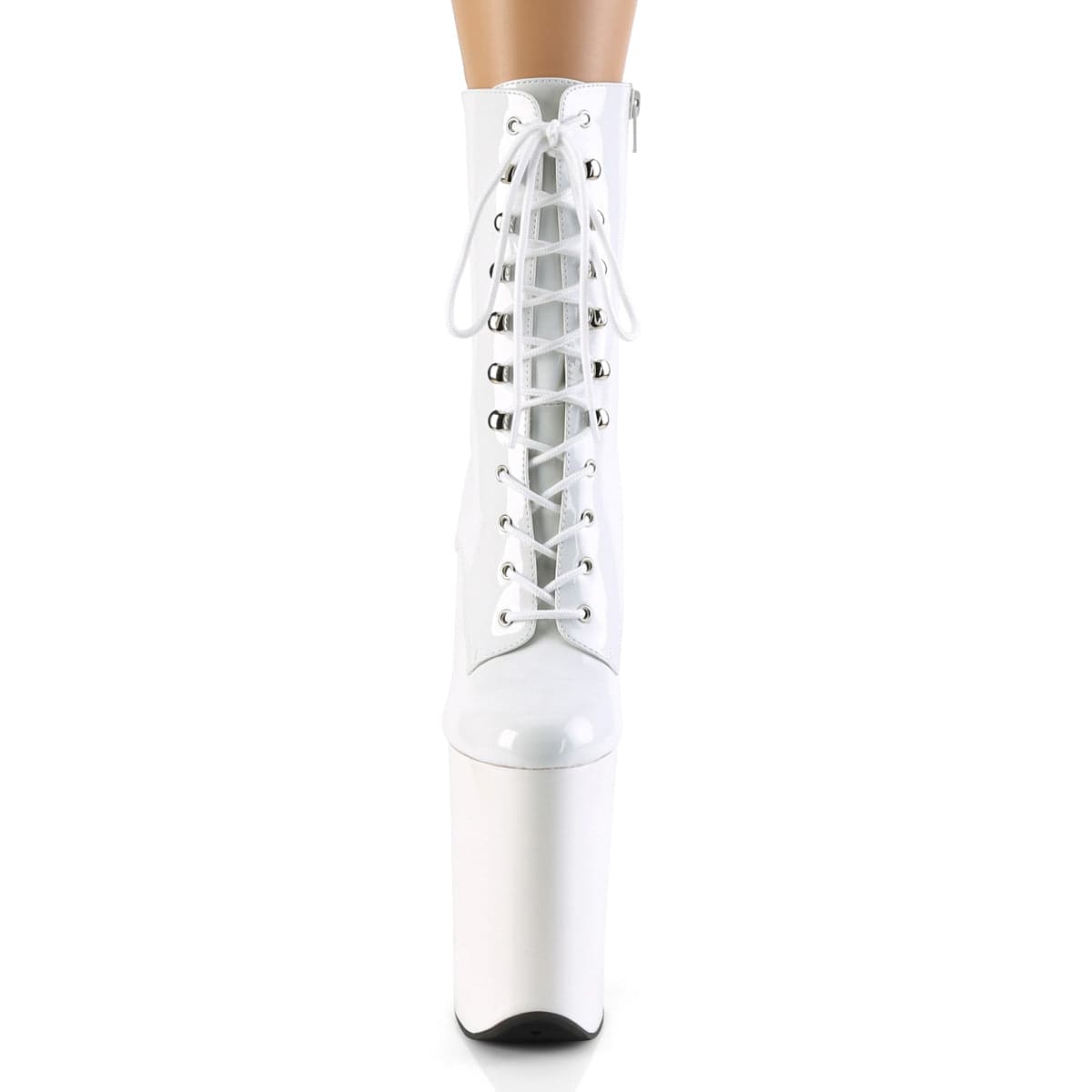 INFINITY-1020 White Patent/White Ankle Boot Pleaser US Size (Women's): 5