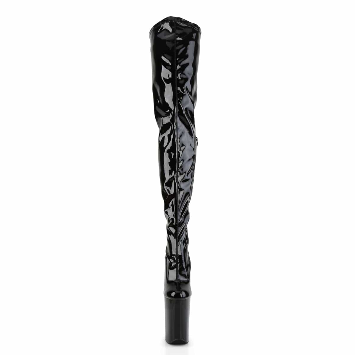 INFINITY-4000 Black Stretch Patent/Black Boot Pleaser US Size (Women's): 5