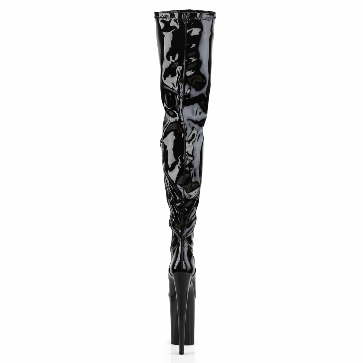 INFINITY-4000 Black Stretch Patent/Black Boot Pleaser US Size (Women's): 5