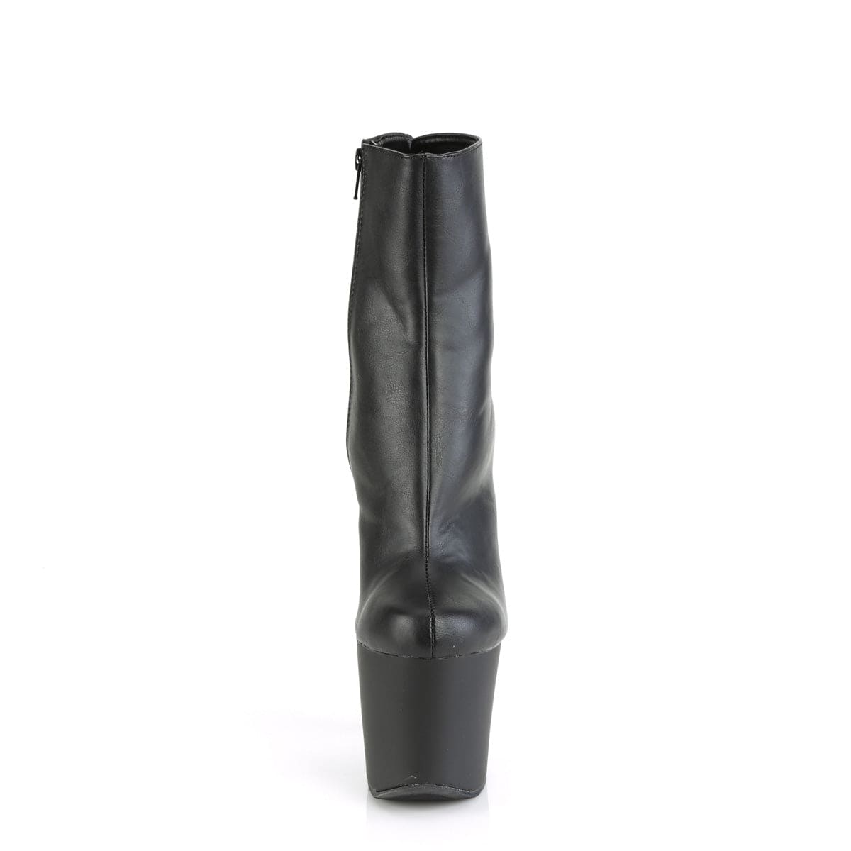 IRONGRIP-1042 Black Faux Leather/Black Matte-Silver Brushed Ankle Boot Pleaser US Size (Women's): 5