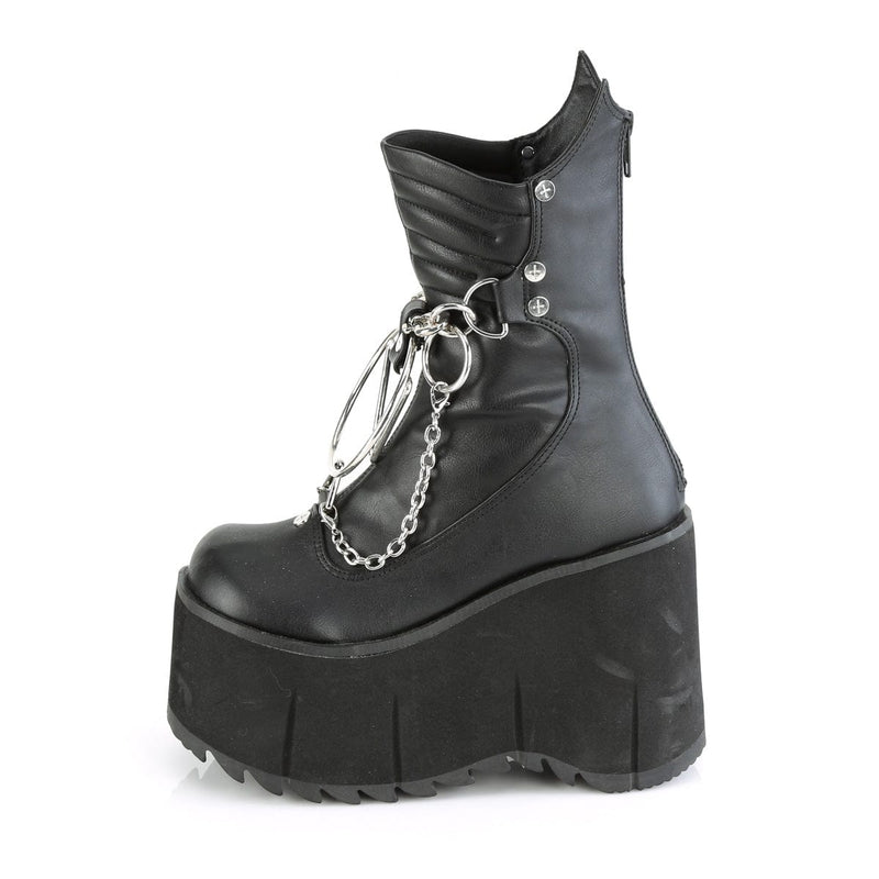 KERA-130 Black Vegan Leather Calf Boot Demonia US Size (Women's): 5