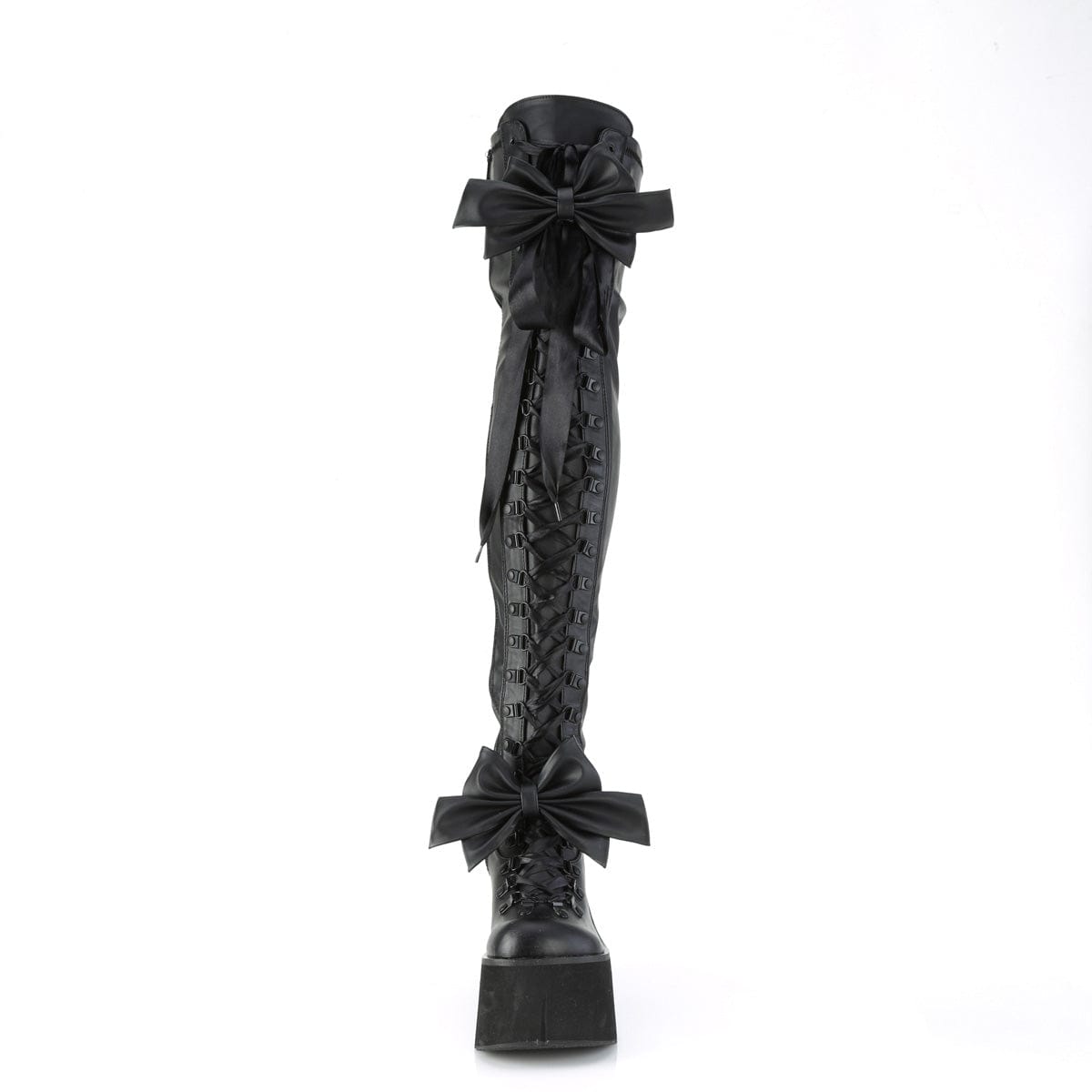 KERA-303 Black Stretch Vegan Leather Thigh Boot Demonia US Size (Women's): 5