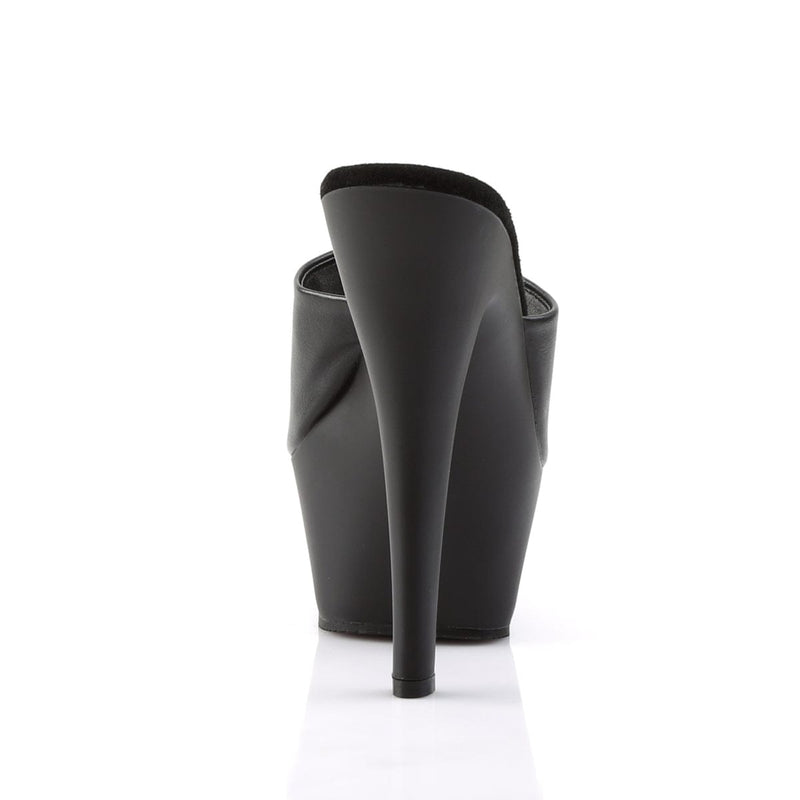 KISS-201 Black Faux Leather/Black Matte Platform Sandal Pleaser US Size (Women's): 5