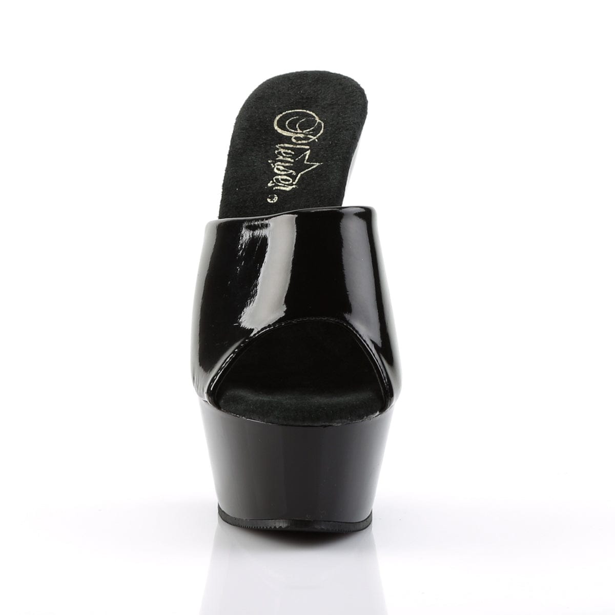 KISS-201 Black Patent/Black Platform Sandal Pleaser US Size (Women's): 5