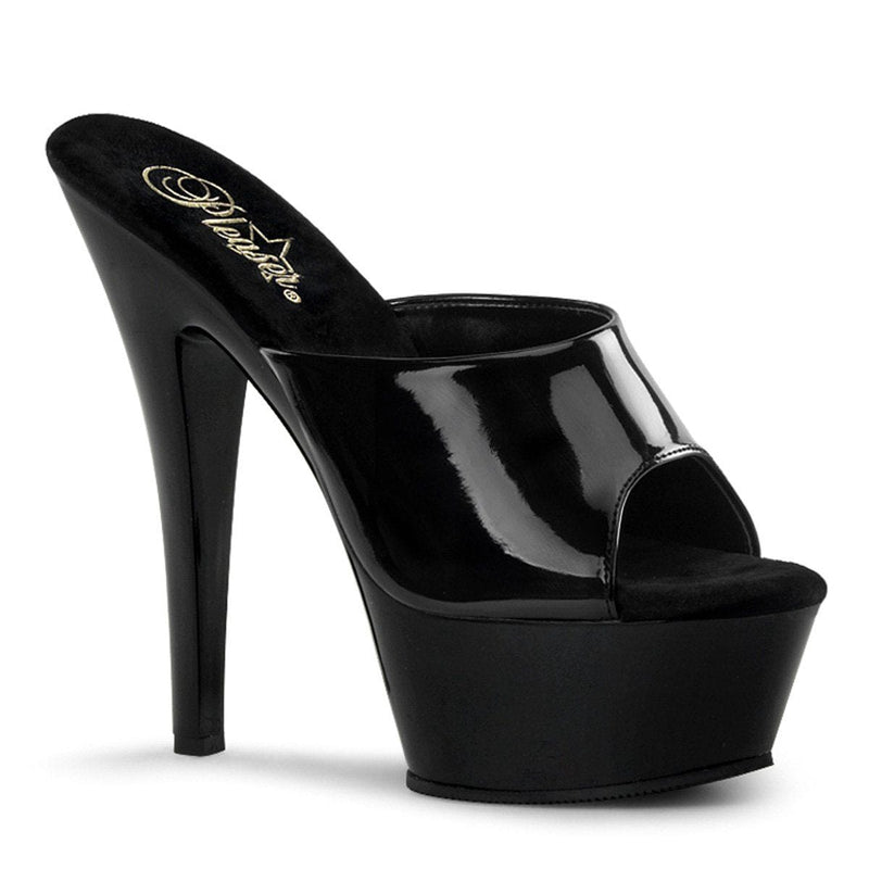 KISS-201 Black Patent/Black Platform Sandal Pleaser US Size (Women's): 5