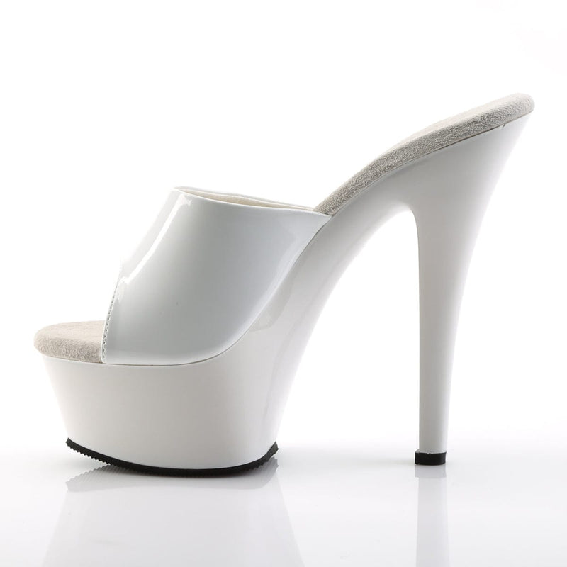 KISS-201 White Patent/White Slide Pleaser US Size (Women's): 5