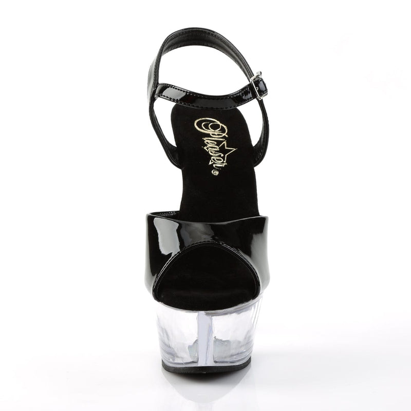 KISS-209 Black Patent/Clear Platform Sandal Pleaser US Size (Women's): 5