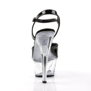 KISS-209 Black Patent/Clear Platform Sandal Pleaser US Size (Women's): 5