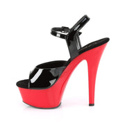 KISS-209 Black Patent/Red Platform Sandal Pleaser US Size (Women's): 5