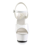 KISS-209 White Patent/White Platform Sandal Pleaser US Size (Women's): 5