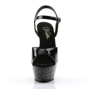 KISS-209MG Black/Black Platform Sandal Pleaser US Size (Women's): 5