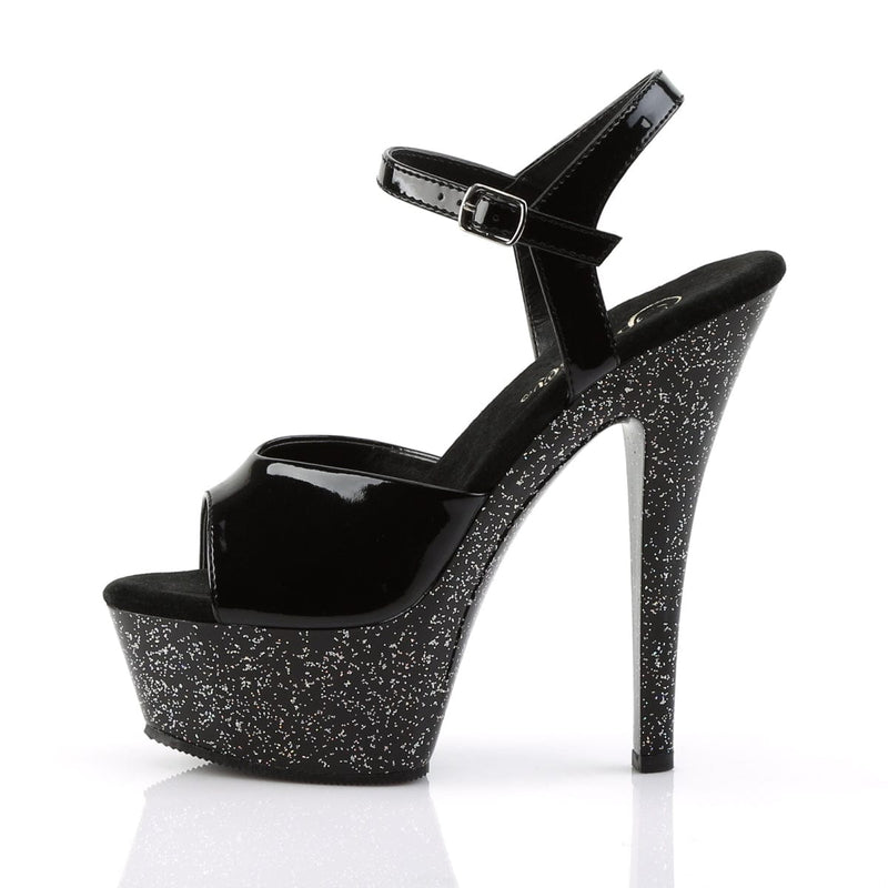 KISS-209MG Black/Black Platform Sandal Pleaser US Size (Women's): 5